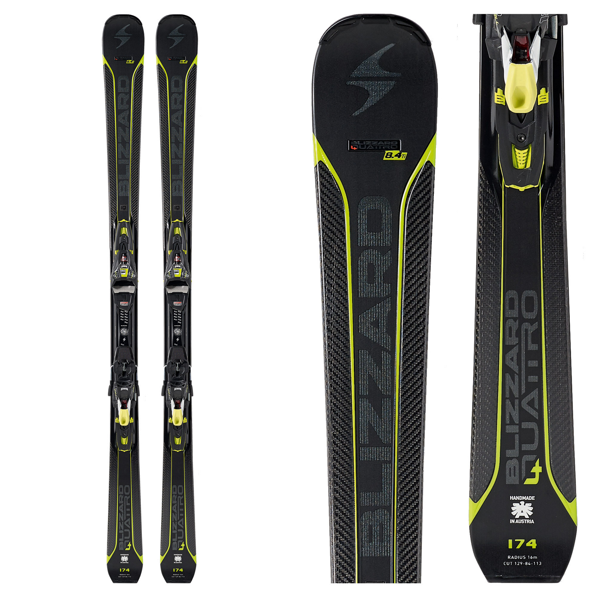 Blizzard Quattro 8.4 Ti Skis with Xcell 12 Bindings